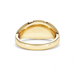Sagittarius Zodiac 0.01ct Lab Diamond Signet Ring in 18K Gold Vermeil