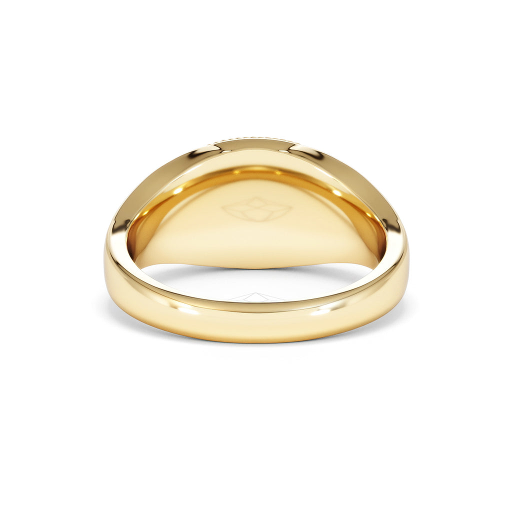 Sagittarius Zodiac 0.01ct Lab Diamond Signet Ring in 18K Gold Vermeil