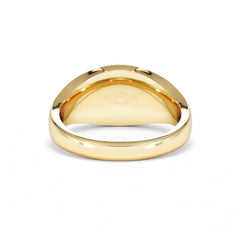 Sagittarius Zodiac 0.01ct Lab Diamond Signet Ring in 18K Gold Vermeil