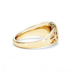 Scorpio Zodiac 0.01ct Lab Diamond Signet Ring in 18K Gold Vermeil
