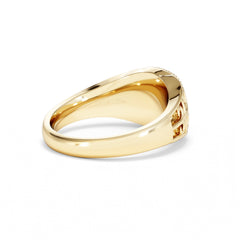 Scorpio Zodiac 0.01ct Lab Diamond Signet Ring in 18K Gold Vermeil