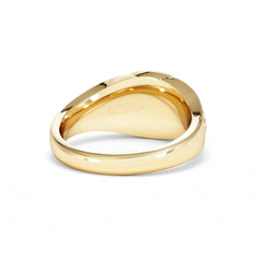 Scorpio Zodiac 0.01ct Lab Diamond Signet Ring in 18K Gold Vermeil