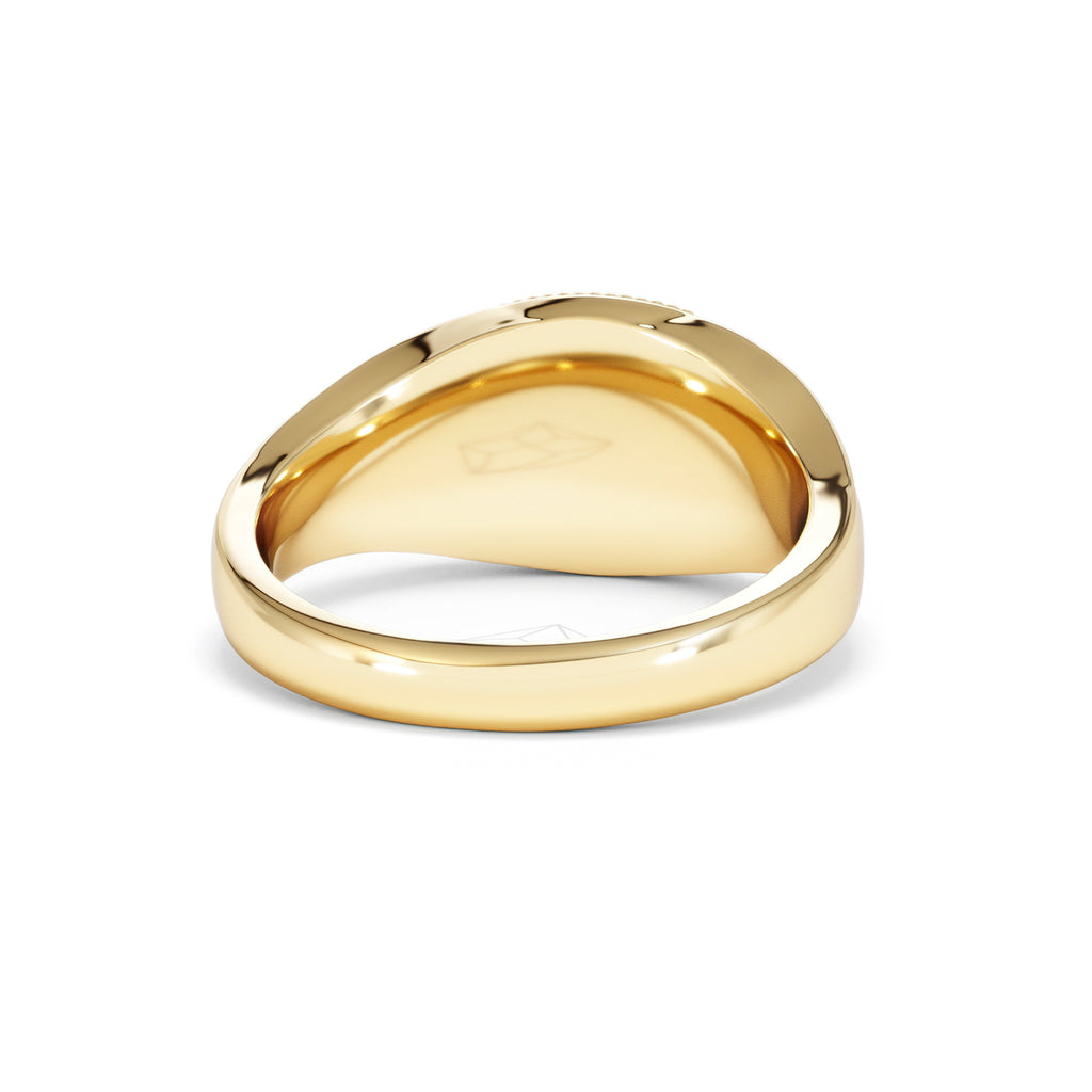 Scorpio Zodiac 0.01ct Lab Diamond Signet Ring in 18K Gold Vermeil