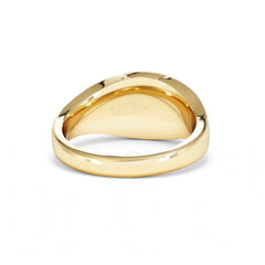 Scorpio Zodiac 0.01ct Lab Diamond Signet Ring in 18K Gold Vermeil
