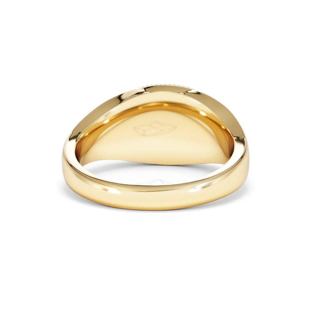Scorpio Zodiac 0.01ct Lab Diamond Signet Ring in 18K Gold Vermeil
