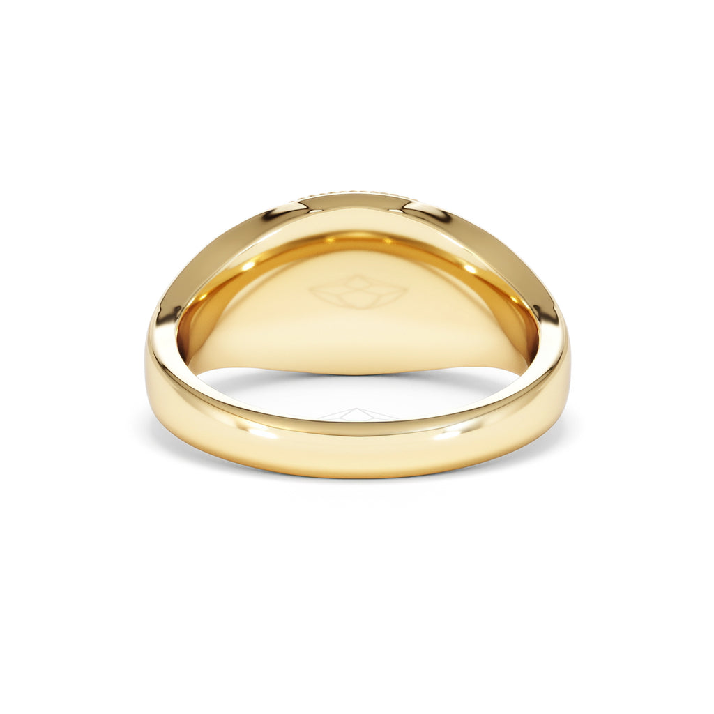Scorpio Zodiac 0.01ct Lab Diamond Signet Ring in 18K Gold Vermeil