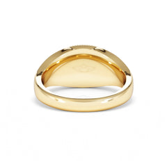 Scorpio Zodiac 0.01ct Lab Diamond Signet Ring in 18K Gold Vermeil
