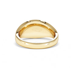 Scorpio Zodiac 0.01ct Lab Diamond Signet Ring in 18K Gold Vermeil