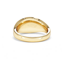 Scorpio Zodiac 0.01ct Lab Diamond Signet Ring in 18K Gold Vermeil