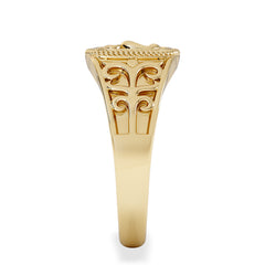 Scorpio Zodiac 0.01ct Lab Diamond Signet Ring in 18K Gold Vermeil