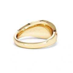 Taurus Zodiac 0.01ct Lab Diamond Signet Ring in 18K Gold Vermeil