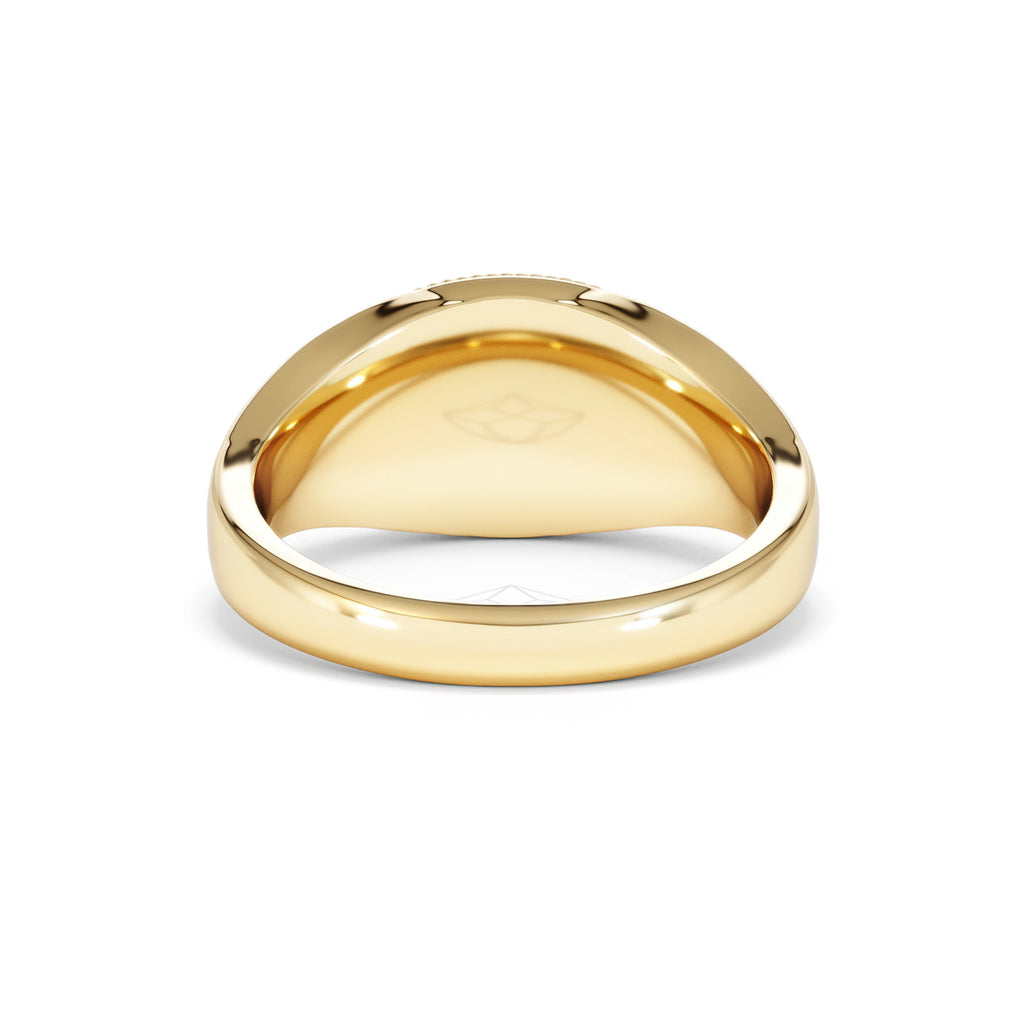 Taurus Zodiac 0.01ct Lab Diamond Signet Ring in 18K Gold Vermeil