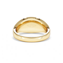 Taurus Zodiac 0.01ct Lab Diamond Signet Ring in 18K Gold Vermeil