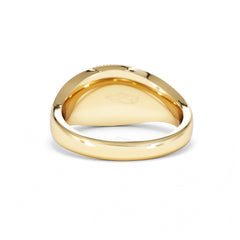 Taurus Zodiac 0.01ct Lab Diamond Signet Ring in 18K Gold Vermeil