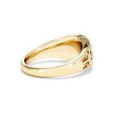 Virgo Zodiac 0.01ct Lab Diamond Signet Ring in 18K Gold Vermeil