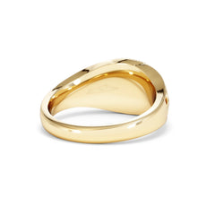Virgo Zodiac 0.01ct Lab Diamond Signet Ring in 18K Gold Vermeil