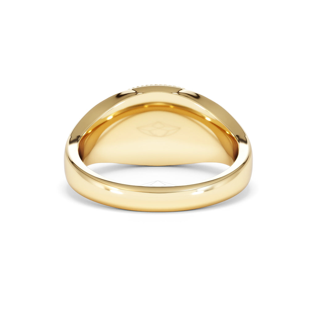 Virgo Zodiac 0.01ct Lab Diamond Signet Ring in 18K Gold Vermeil
