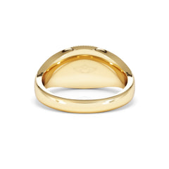 Virgo Zodiac 0.01ct Lab Diamond Signet Ring in 18K Gold Vermeil