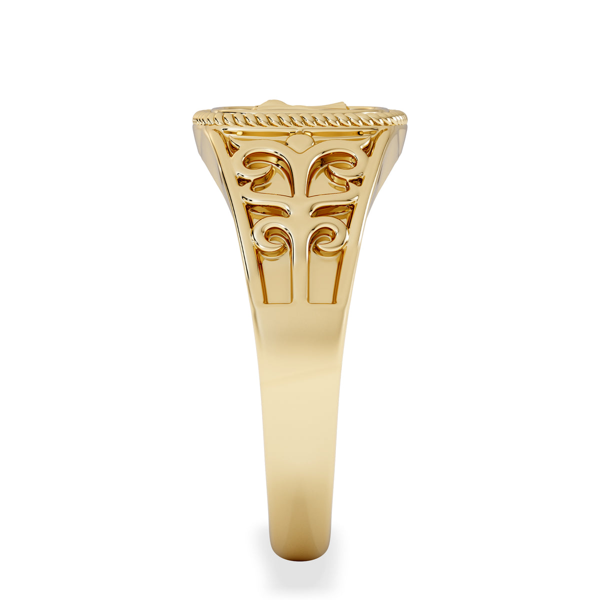 Virgo Zodiac 0.01ct Lab Diamond Signet Ring in 18K Gold Vermeil