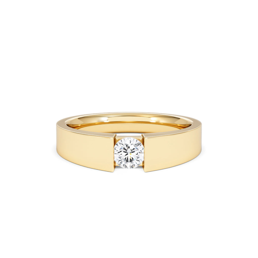 Jessica 0.25ct Round Cut Lab Diamond Solitaire Engagement Ring in 18K Gold Vermeil