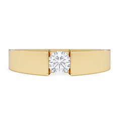 Jessica 0.25ct Round Cut Lab Diamond Solitaire Engagement Ring in 18K Gold Vermeil