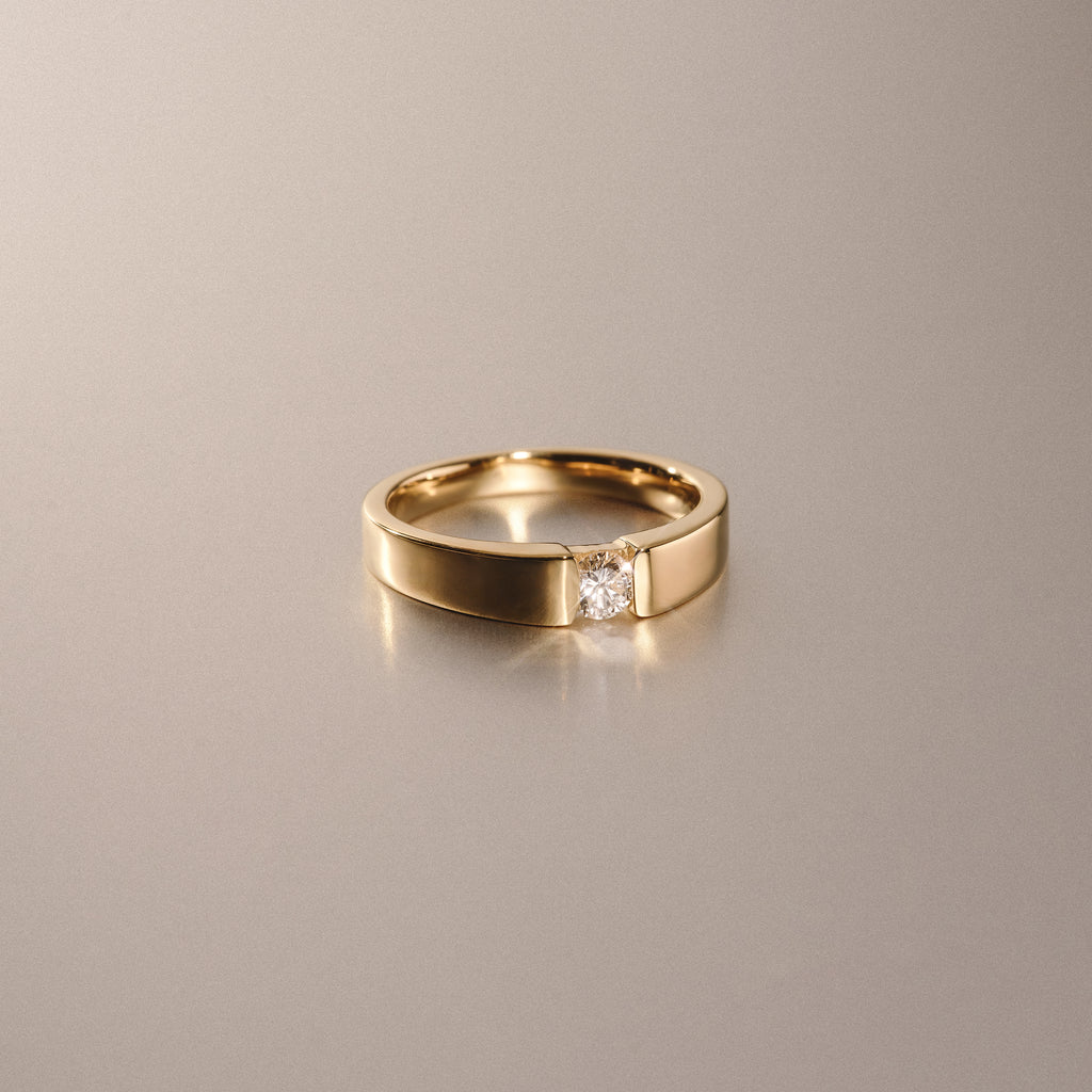 Jessica 0.25ct Round Cut Lab Diamond Solitaire Engagement Ring in 18K Gold Vermeil