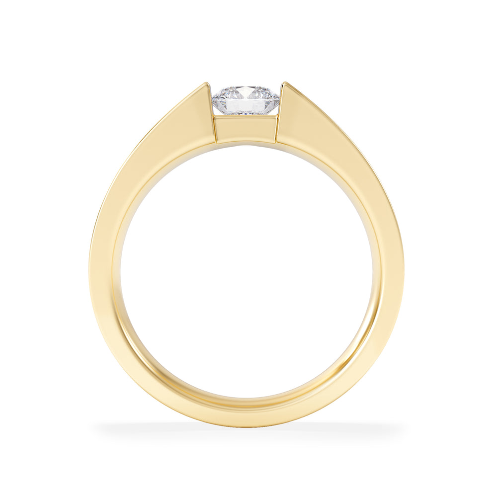 Jessica 0.50ct Round Cut Lab Diamond Solitaire Engagement Ring in 9K Yellow Gold