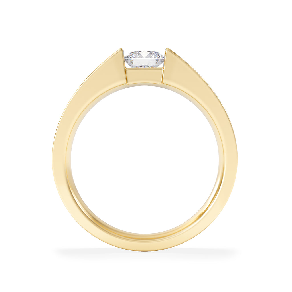 Jessica 0.50ct Round Cut Lab Diamond Solitaire Engagement Ring in 18K Gold Vermeil