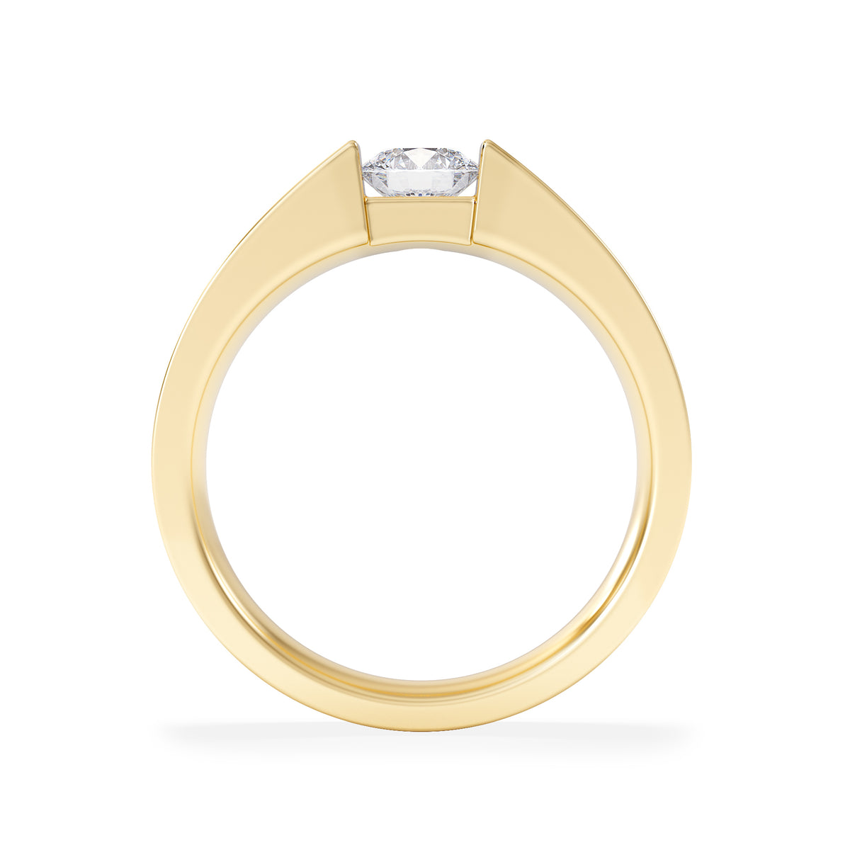 Jessica 0.50ct Round Cut Lab Diamond Solitaire Engagement Ring in 18K Gold Vermeil