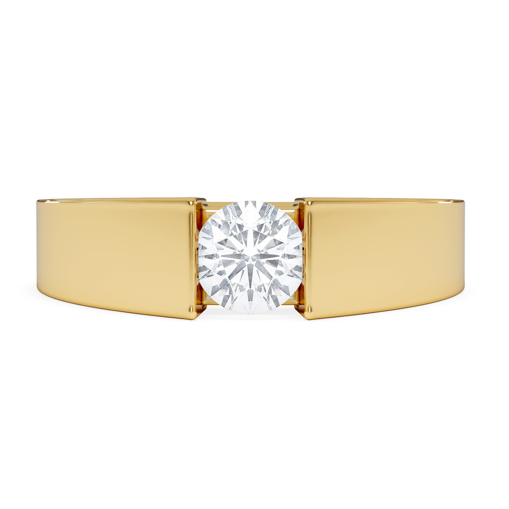 Jessica 0.50ct Round Cut Lab Diamond Solitaire Engagement Ring in 9K Yellow Gold