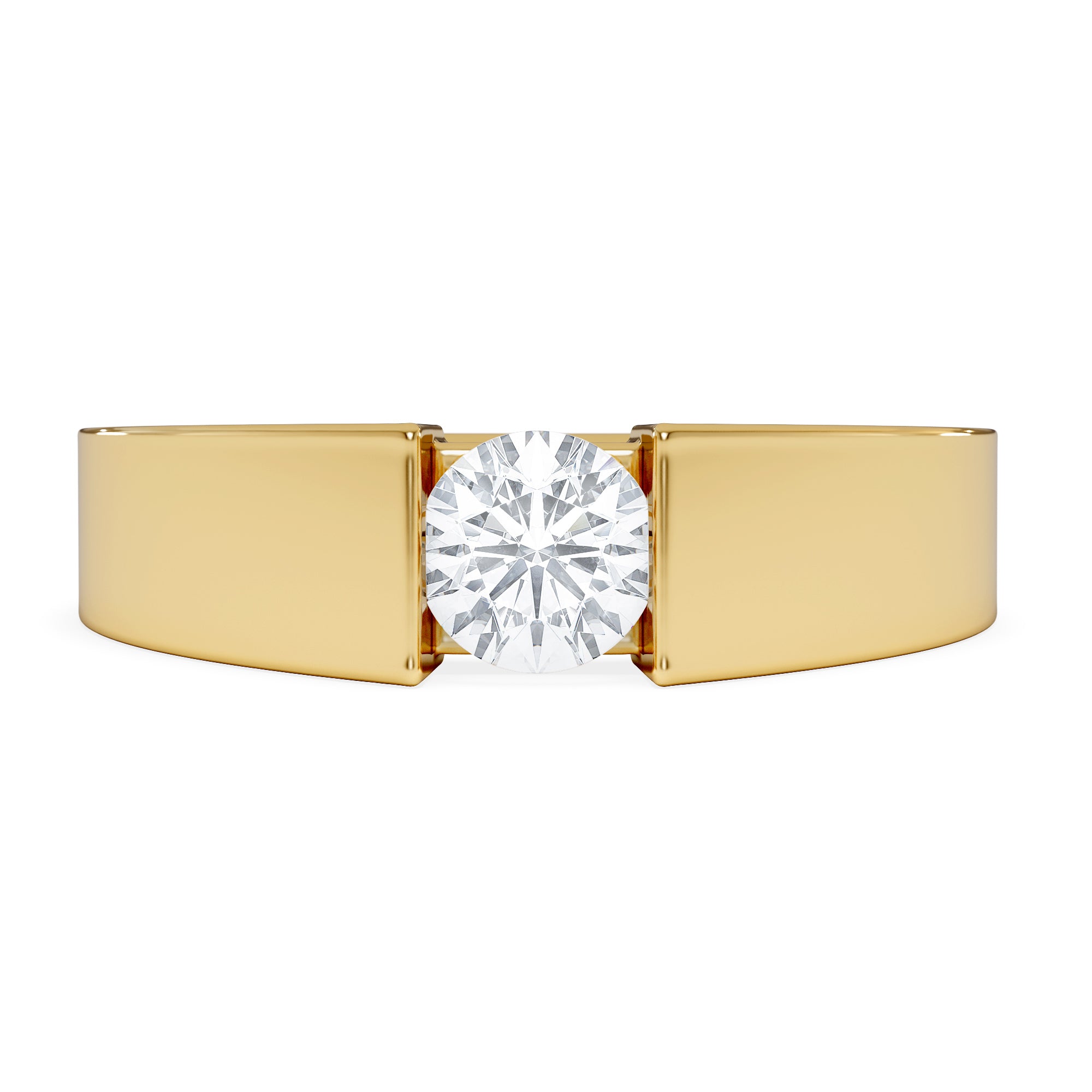 Jessica 0.50ct Round Cut Lab Diamond Solitaire Engagement Ring in 18K Gold Vermeil