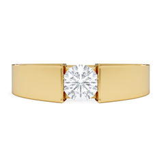 Jessica 0.50ct Round Cut Lab Diamond Solitaire Engagement Ring in 18K Gold Vermeil