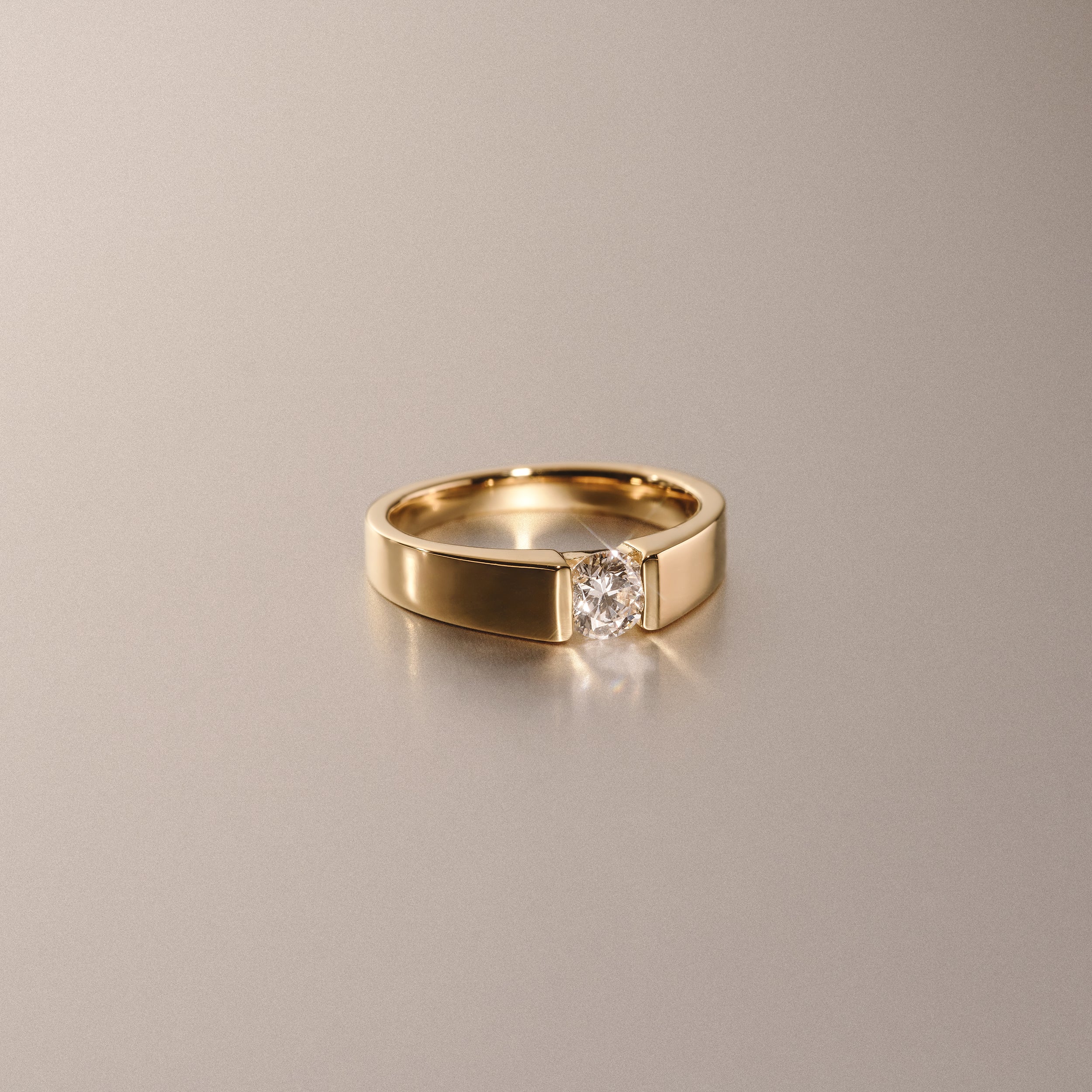 Jessica 0.50ct Round Cut Lab Diamond Solitaire Engagement Ring in 18K Gold Vermeil