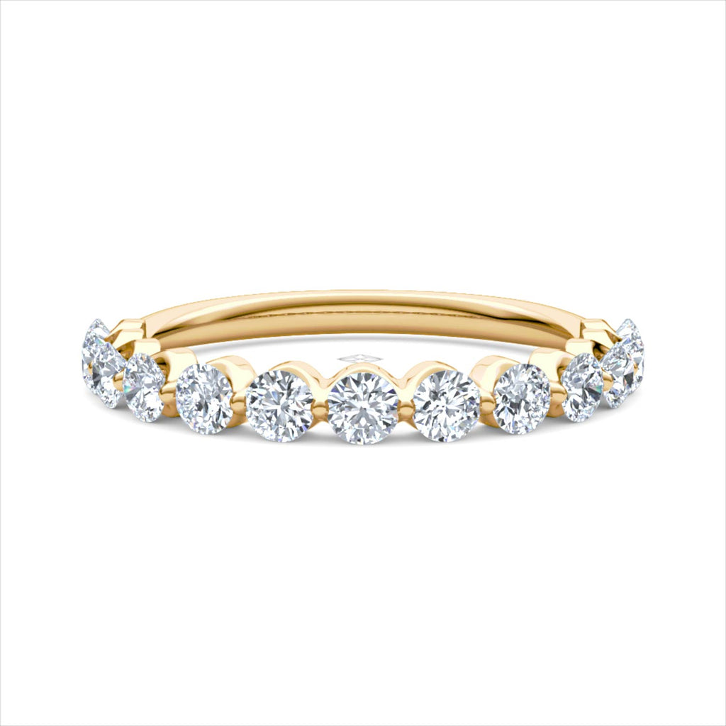 Mira 0.50ct Lab Diamond Half Eternity Ring in 18K Gold Vermeil