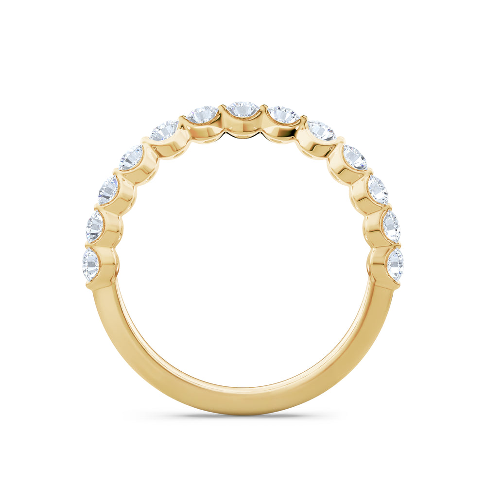 Mira 0.50ct Lab Diamond Half Eternity Ring in 18K Gold Vermeil