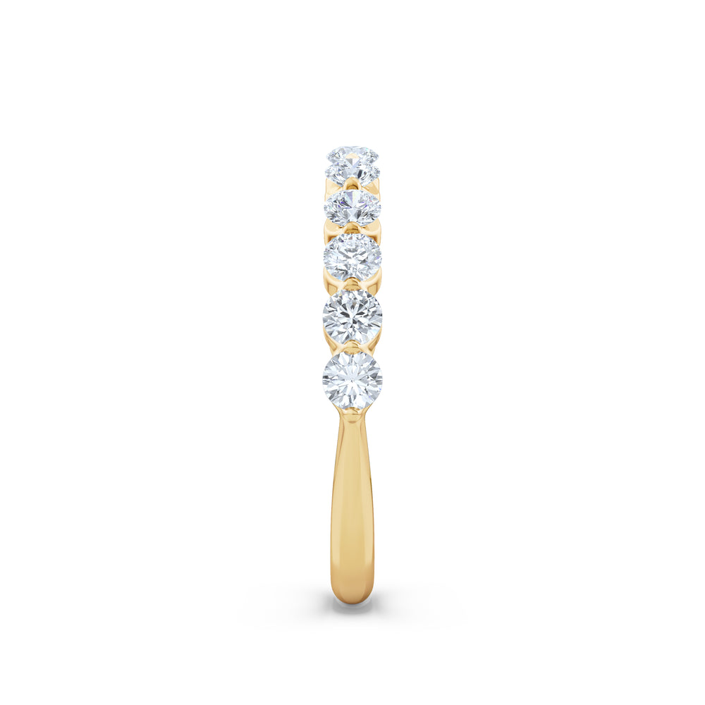 Mira 0.50ct Lab Diamond Half Eternity Ring in 18K Gold Vermeil