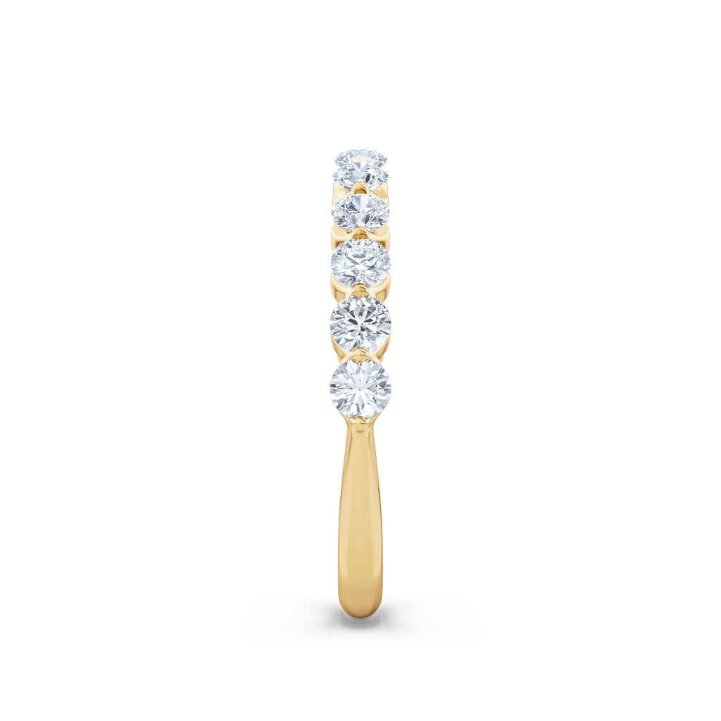 Mira 0.50ct Lab Diamond Half Eternity Ring in 18K Gold Vermeil