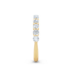 Mira 0.50ct Lab Diamond Half Eternity Ring in 18K Gold Vermeil