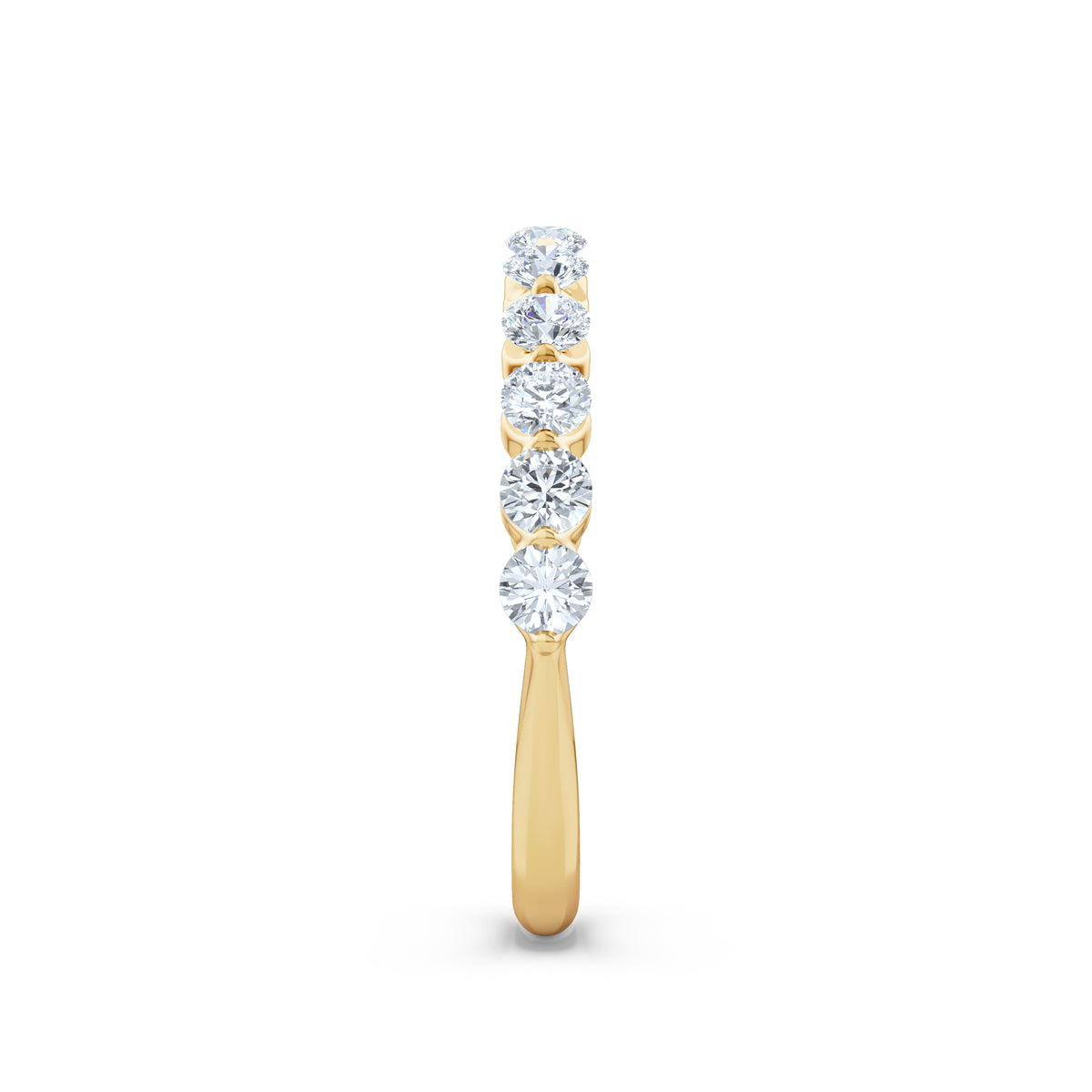 Mira 0.50ct Lab Diamond Half Eternity Ring in 18K Gold Vermeil