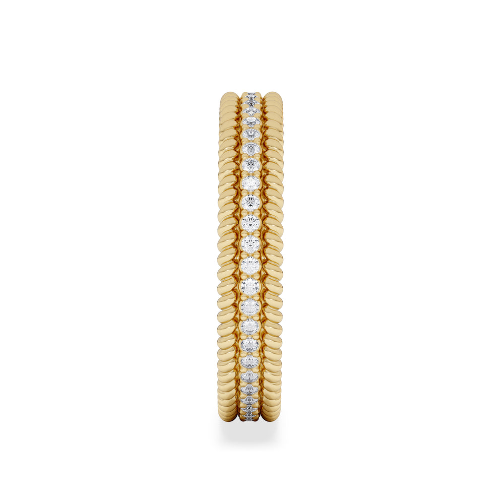 Woven 0.25ct Lab Diamond Eternity Ring in 18K Gold Vermeil