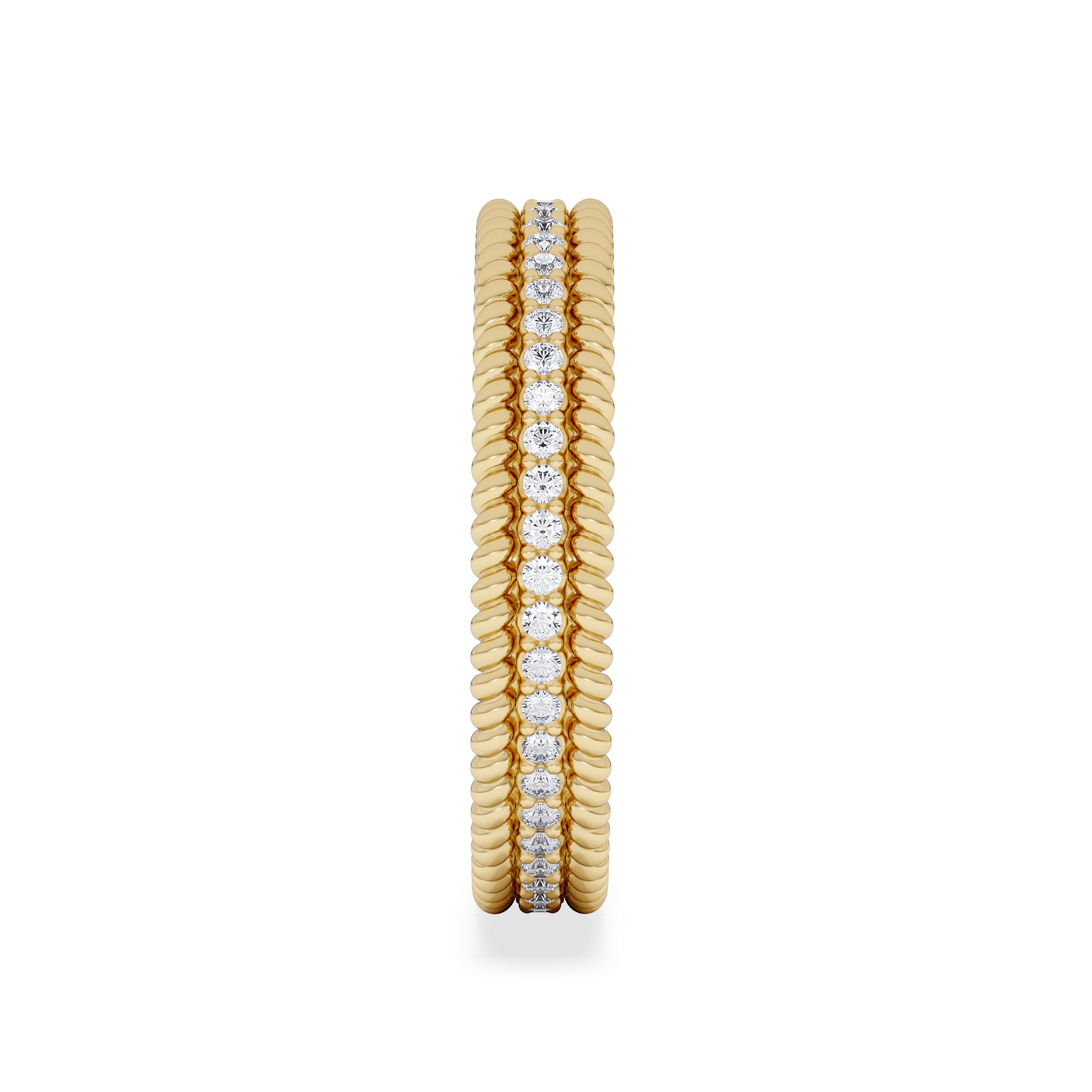 Woven 0.25ct Lab Diamond Eternity Ring in 18K Gold Vermeil