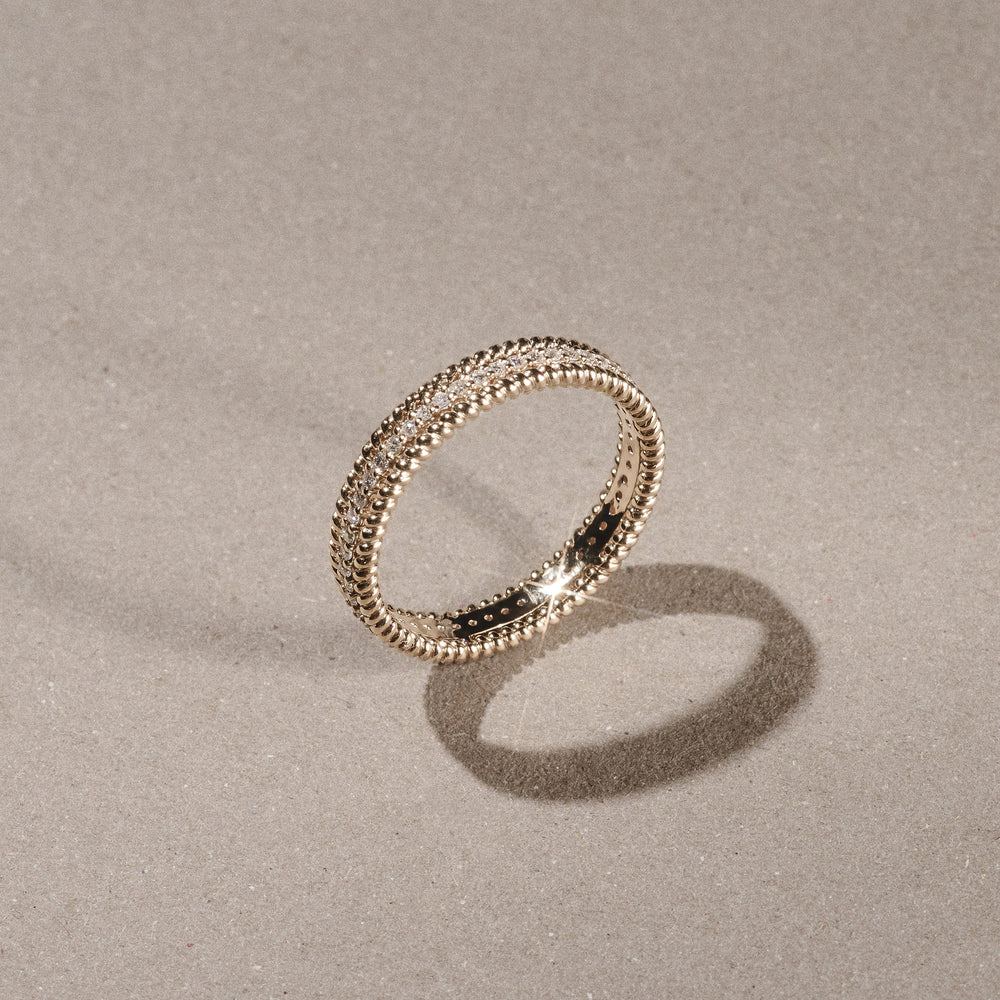 Woven 0.25ct Lab Diamond Eternity Ring in 18K Gold Vermeil