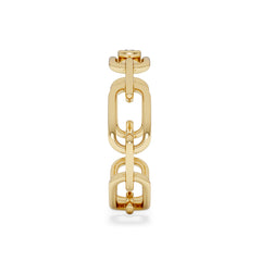 Bound Lab Diamond Link Ring 0.041ct Round Cut in 18K Gold Vermeil