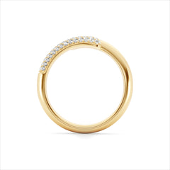 0.15ct Lab Diamond Pavé Wrap Ring in 18K Gold Vermeil