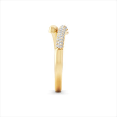 0.15ct Lab Diamond Pavé Wrap Ring in 18K Gold Vermeil