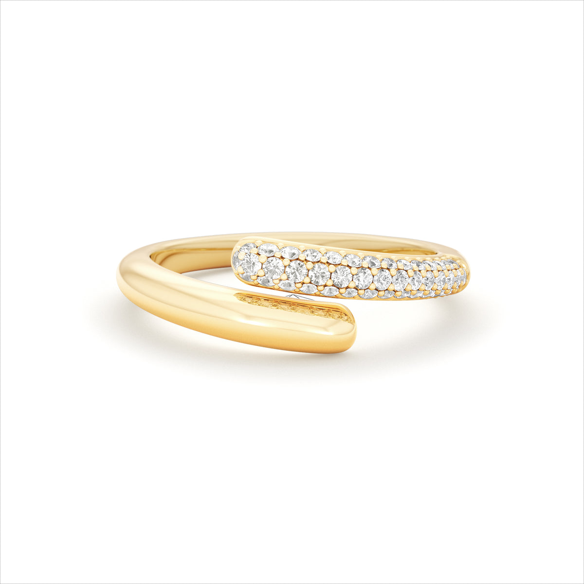 0.15ct Lab Diamond Pavé Wrap Ring in 18K Gold Vermeil