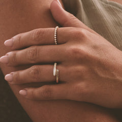 0.15ct Lab Diamond Pavé Wrap Ring in 18K Gold Vermeil