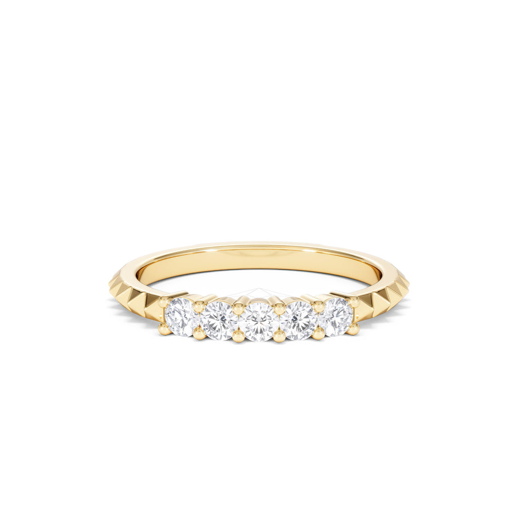 Era 0.34ct Round Cut Lab Diamond 5 Stone Ring in 18K Gold Vermeil