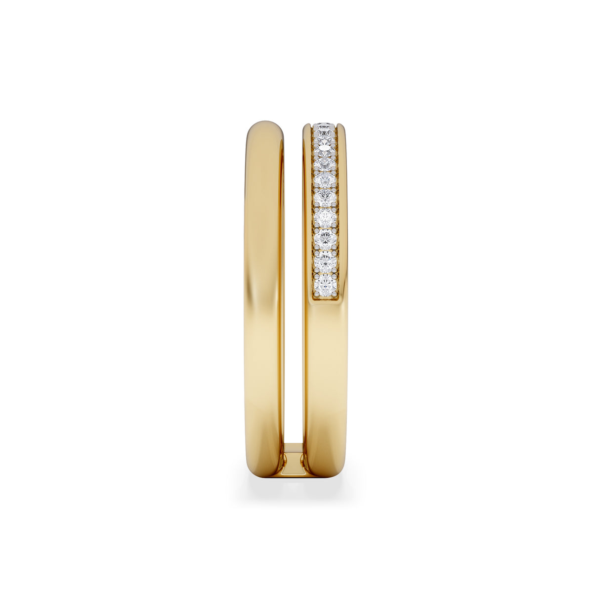 Duo 0.10ct Lab Diamond Stacking Ring in 18K Gold Vermeil