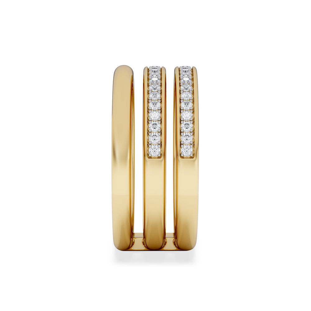 Trinity 0.20ct Lab Diamond Stacking Ring in 18K Gold Vermeil
